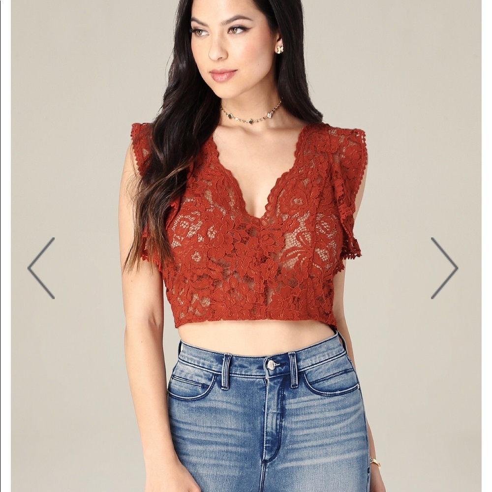 Bebe lace crop top - Picture 1 of 2